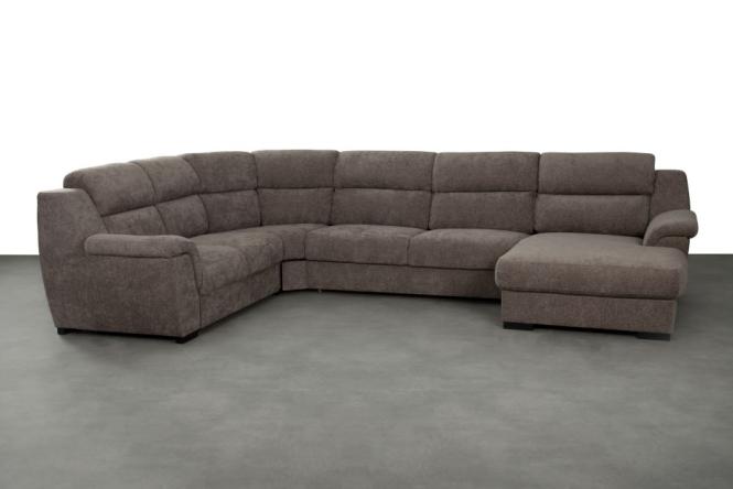 Wohnlandschaft U-Form 262x370x163 cm Braun