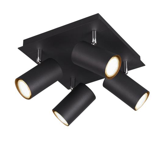 Deckenleuchte MARLEY 4xGU10 von TRIO Leuchten 802430432 Schwarz