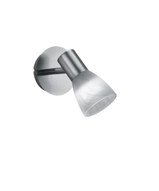 Deckenleuchte VISTO Einflammig von REALITY Leuchten Metall Nickel Matt / Glas Alabasterfarbig