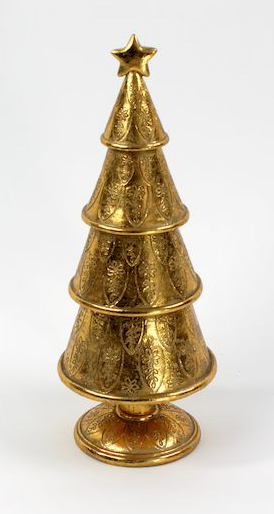 Deko-Baum TANNE 38,5 cm hoch von Werner Voss Gold