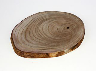 Deko-Baumscheibe rund 29 cm von Werner Voss Braun