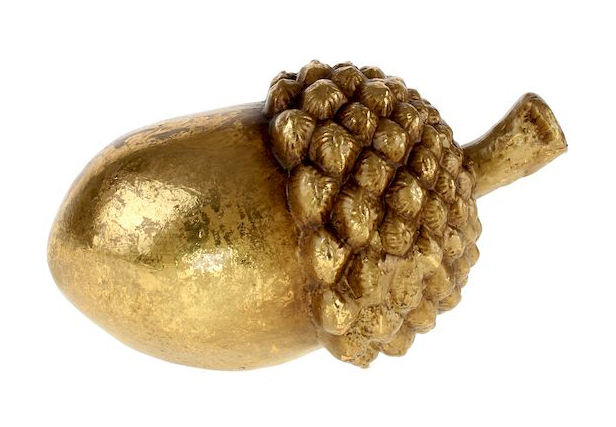Deko-Objekt EICHEL 14x22 cm von Werner Voss Gold