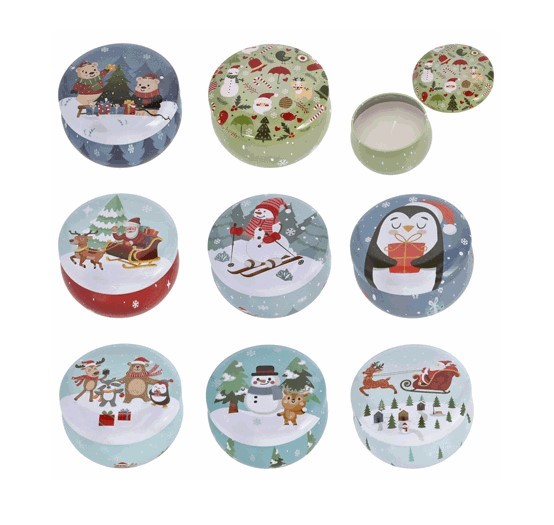 Duftkerze in Dose 1 Stück WEINACHTEN 8 Sorten unsortiert