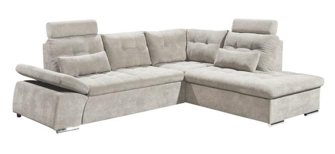 Eckcouch 260 x 219 cm Grau NOBIE