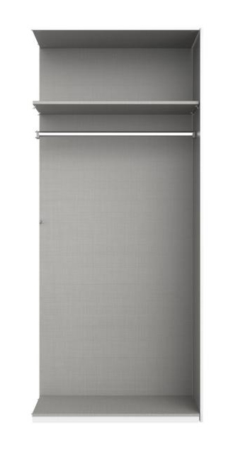 Grundelement Breite ca. 90 cm inkl. 1 Boden und 1 Kleiderstange EASY PLUS A von Wimex / Weiß