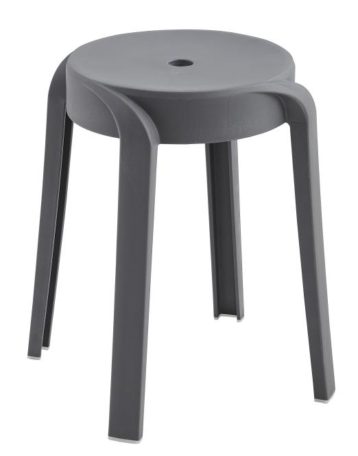 Hocker Gartenmöbel 1 Stück stapelbar Schwarz