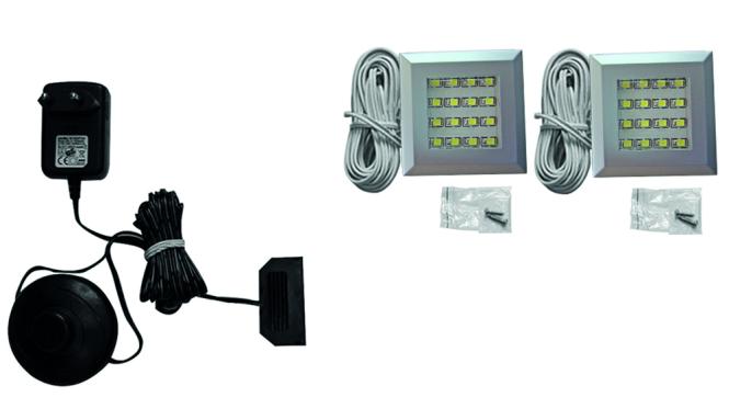 LED Beleuchtung 2-pkt IZLED09-02 von Forte Warm Weiss