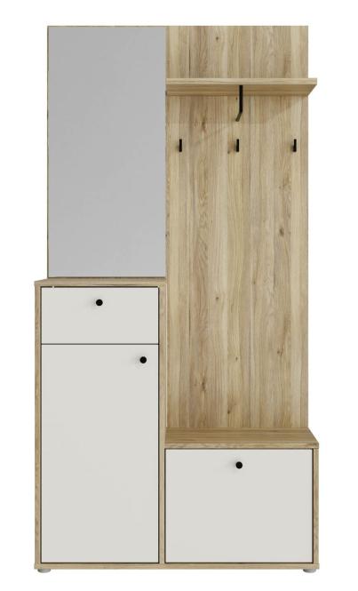 Kompakt-Garderobe 2-türig Sand / Mauvella Eiche Nachbildung