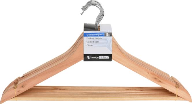 Holz Kleiderbügel 8er Set Hellbraun