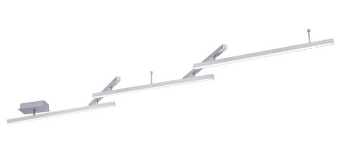 LED-Deckenleuchte ca. 242 cm breit RGBW-LED WIZ-Technik Nickel Matt 1 Stück Metall Hellgrau