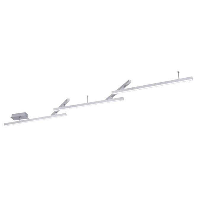 LED-Deckenleuchte ca. 242 cm breit RGBW-LED WIZ-Technik Nickel Matt 1 Stück Metall Hellgrau