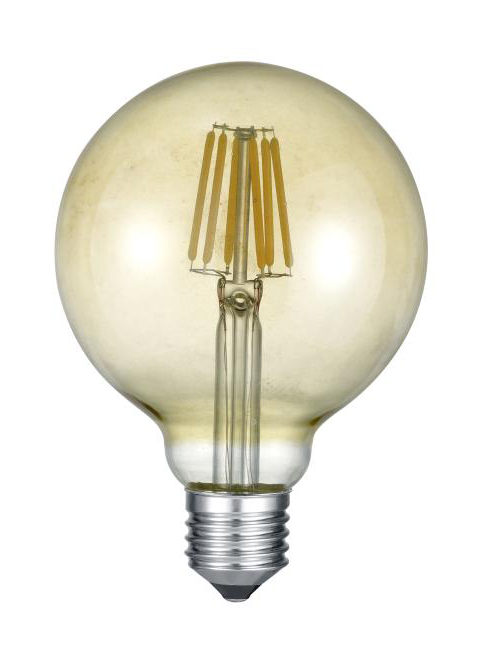 LED-Glas-Filament-LM E27 Globe von TRIO Leuchten 986-6790 Hellbraun
