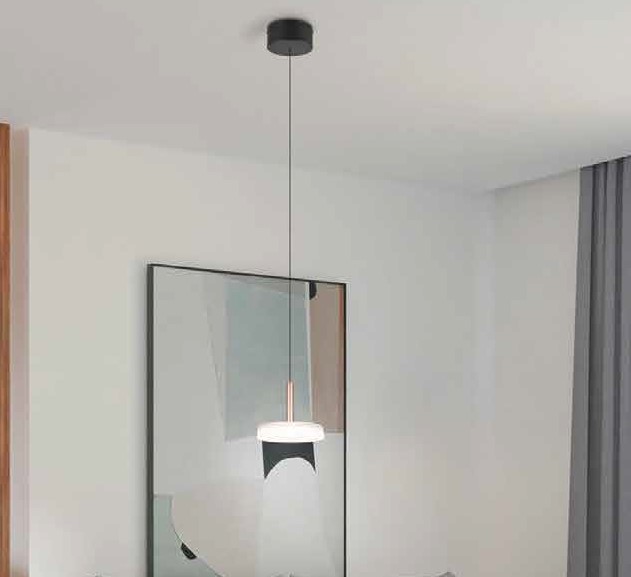 LED Pendelleuchte Matt / Coffee / Glas Opal 1 Stück Metall / Glas / Holz Hellbraun, Weiß, Schwarz