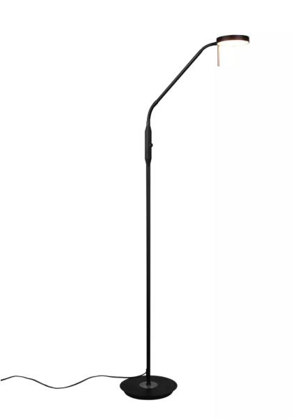 LED-Stehlampe ca. 145 cm hoch Metall Schwarz 1 Stück Metall Schwarz