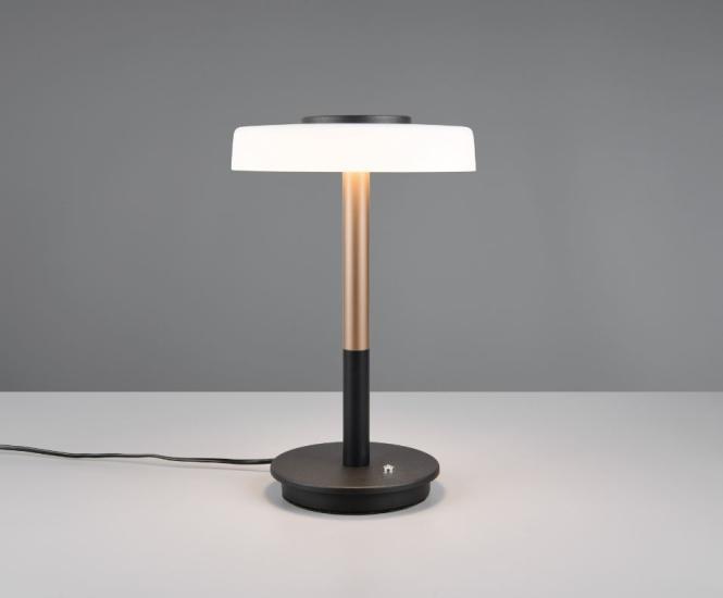 LED Tischleuchte Matt / Coffee / Glas Opal Weiß 1 Stück Metall / Glas / Holz Hellbraun, Weiß, Schwarz