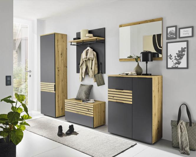 Garderobe 5-tlg. MILAN von Bega Artisan / Grau