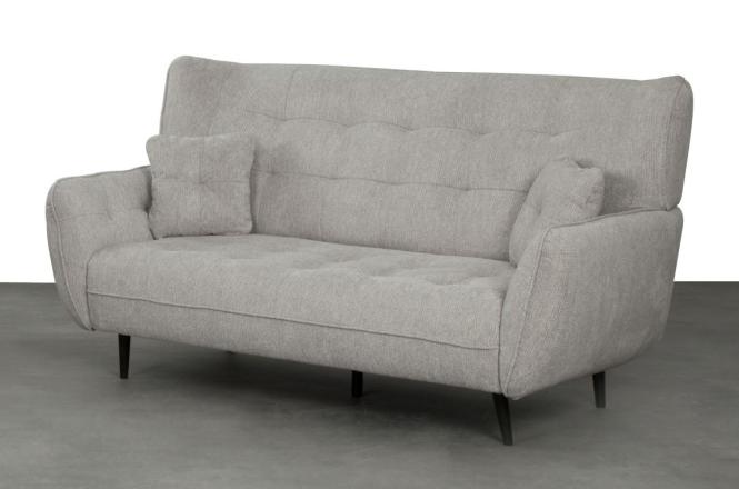 2-Sitzer Sofa inkl. 2 Zierkissen Hellgrau