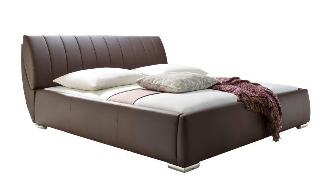 180x200 Polsterbett inkl Bettkasten u Lattenrost BERN von Meise Möbel Kunstleder braun