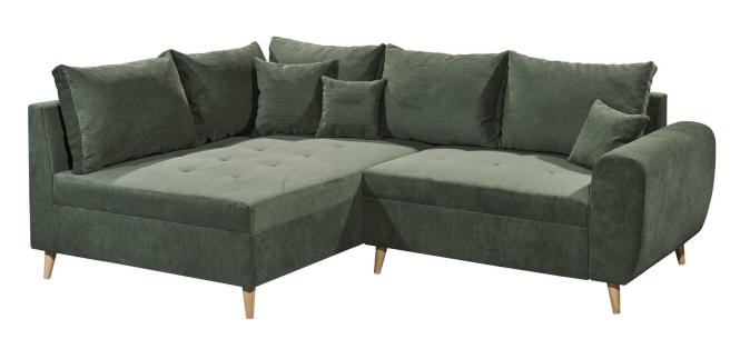 Polsterecke Eckcouch 249 x 175 cm Grün