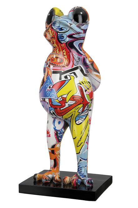 Pop Art Figur Deko Skulptur Frosch Street Art Graffiti 31 cm hoch
