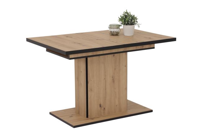 Säulentisch ausziehbar 120-160cm ARIANA I T von Hela Artisan Eiche / Schwarz