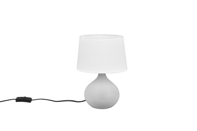 Tischleuchte MARTIN von REALITY Leuchten R50371025 Weiß / Hellbraun