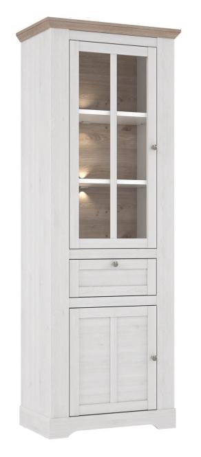 Vitrine ILOPPA inkl. Beleuchtung von Forte Schneeeiche / Nelson Eiche