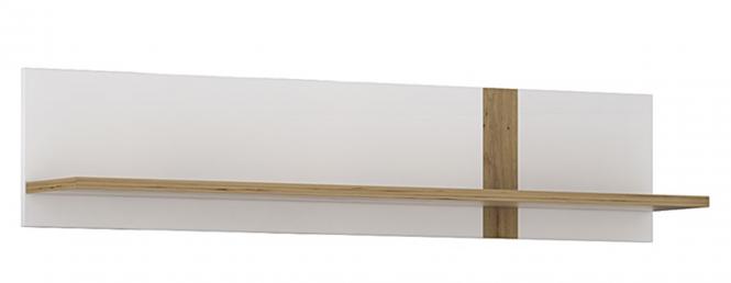 Wandregal 140cm TULUZA von Forte Weiss / Artisan Eiche