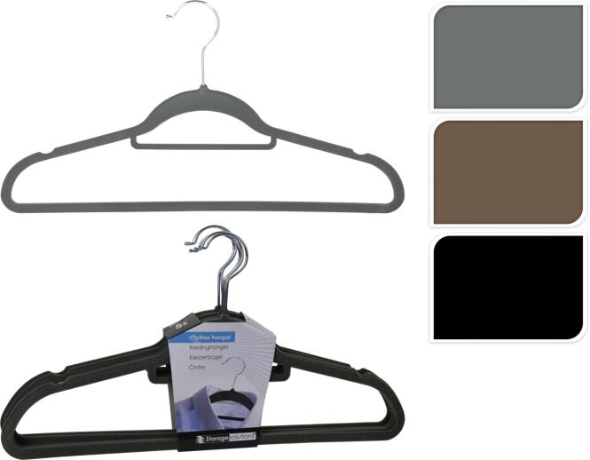 Kleiderbügel FILZ 5er Set  Schwarz / Grau / Braun