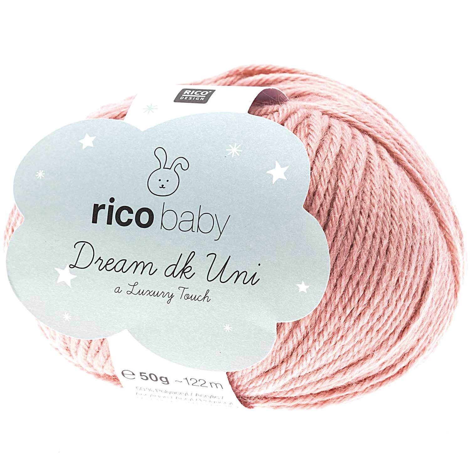 Rico Design Rico Baby Dream dk uni - A Luxury Touch Altrosa