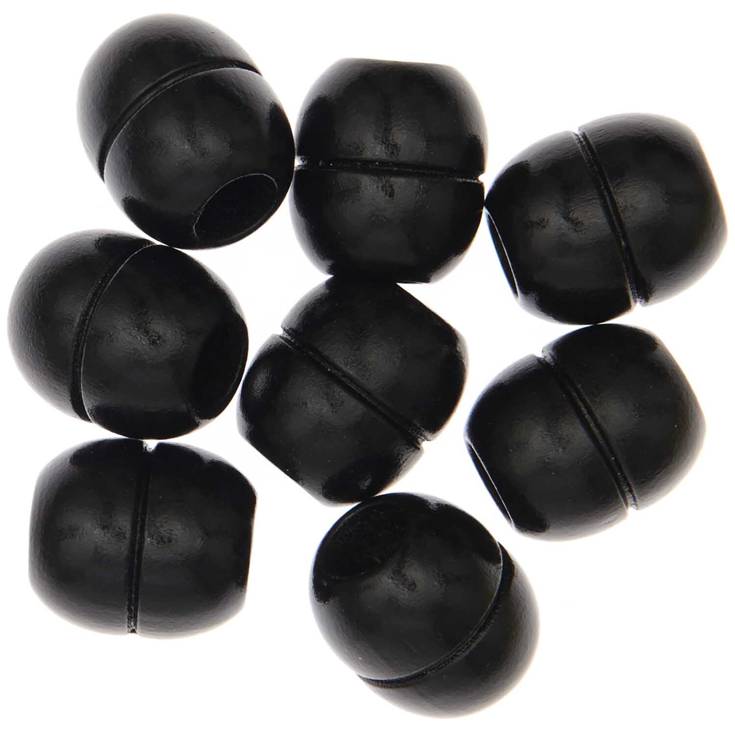 Rico Design Makramee Perlen Holz schwarz 19x22mm 8 Stück
