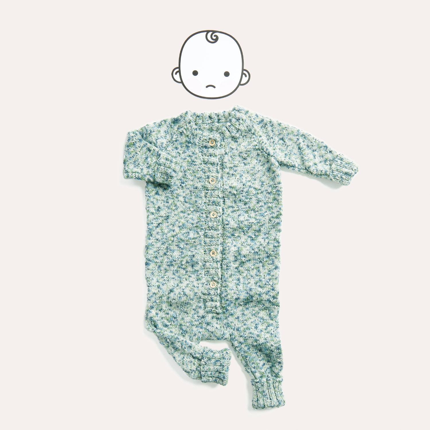 Strickset Strampler Modell 13 aus Rico Baby Merino 02