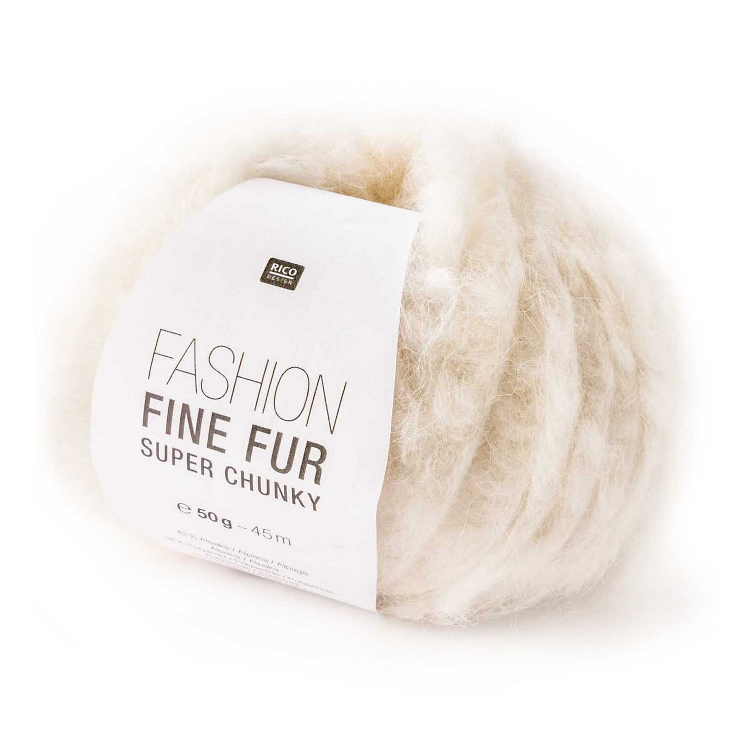 Rico Design Fashion Fine Fur Super Chunky Creme