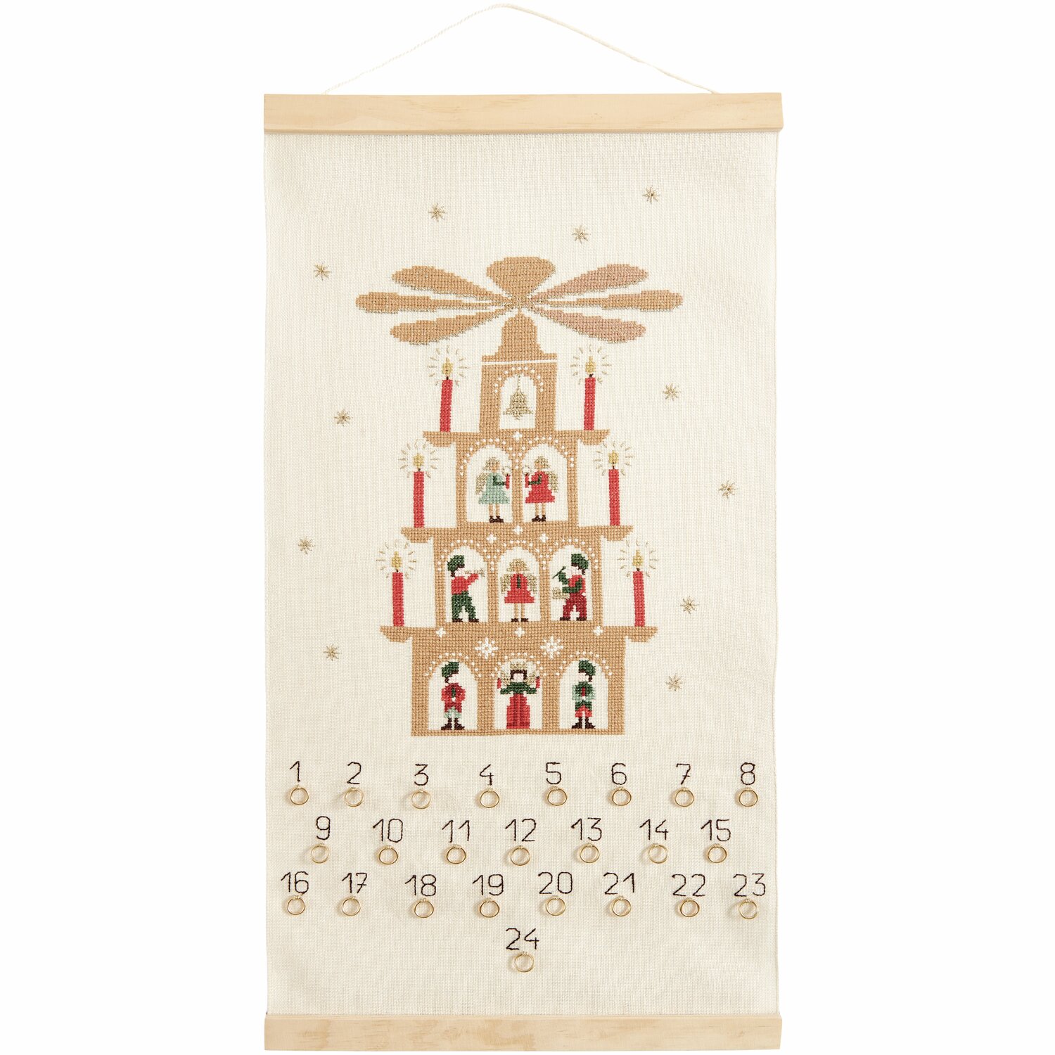 Rico Design Stickpackung Adventskalender Lichterpyramide