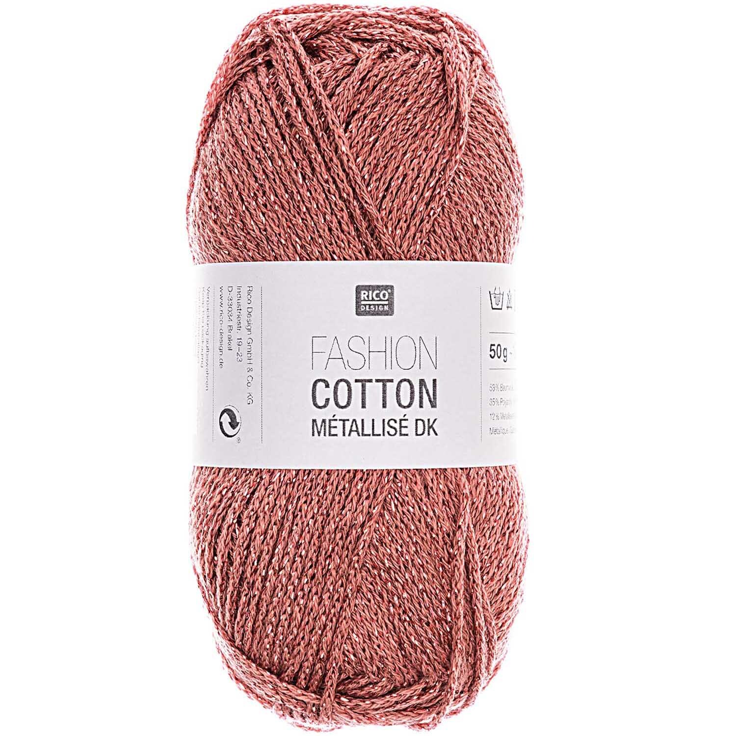Rico Design Fashion Cotton Métallisé dk Rubin
