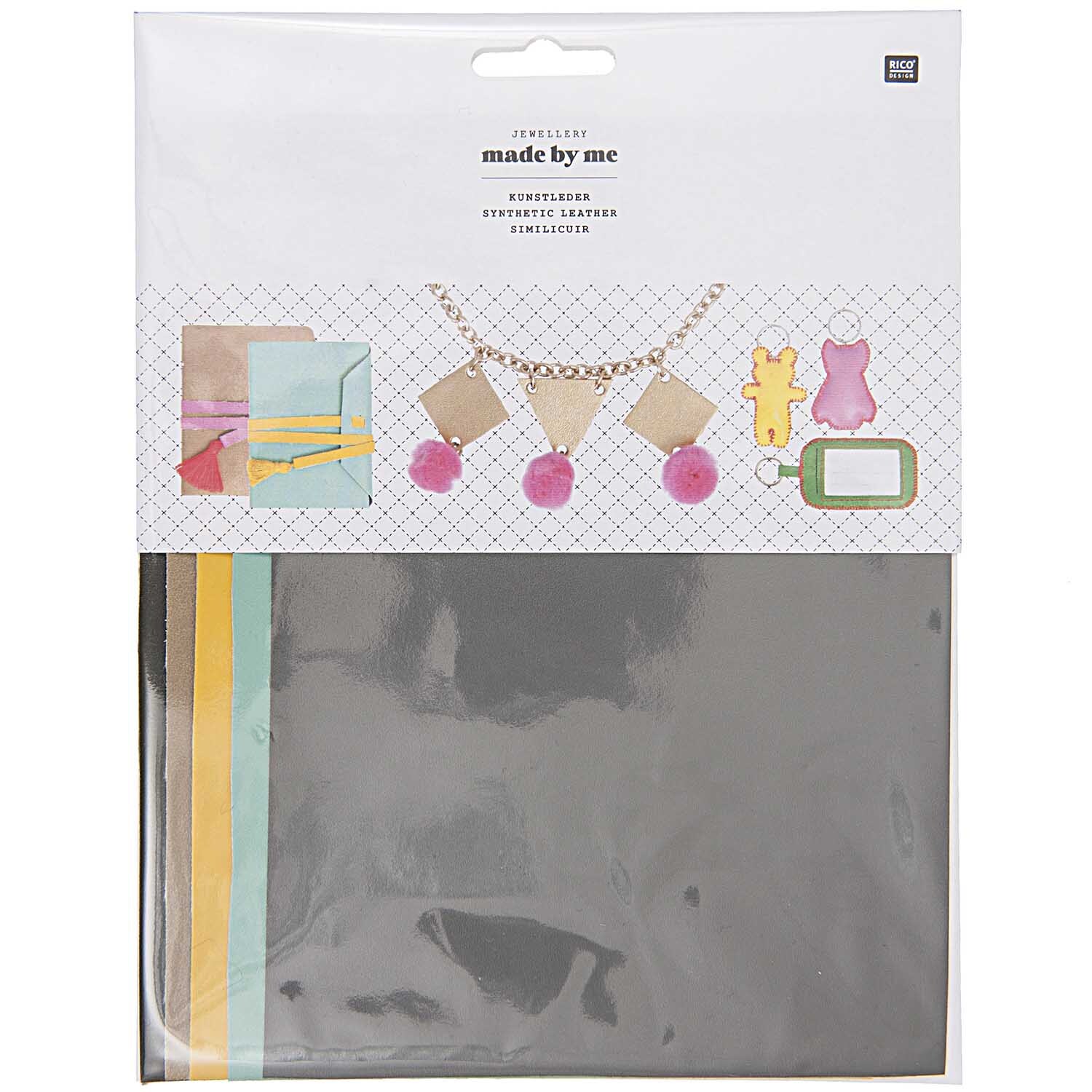 Rico Design Kunstleder Set fashion 14,8x21cm 5 Stück