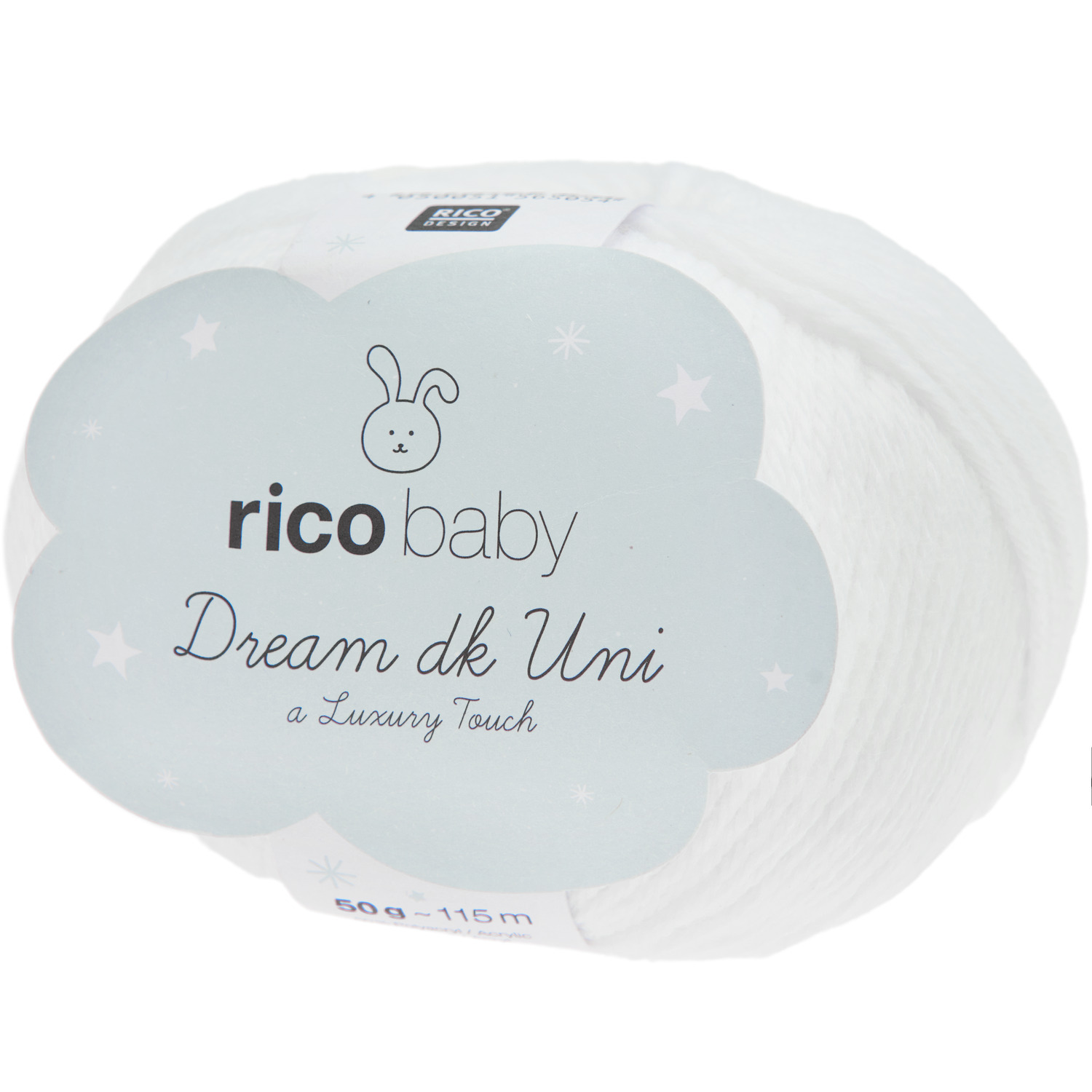 Rico Design Rico Baby Dream dk uni - A Luxury Touch Weiß