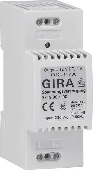 GIRA 531900 Spannungsversorgung DC 12V 2A REG Elektronik