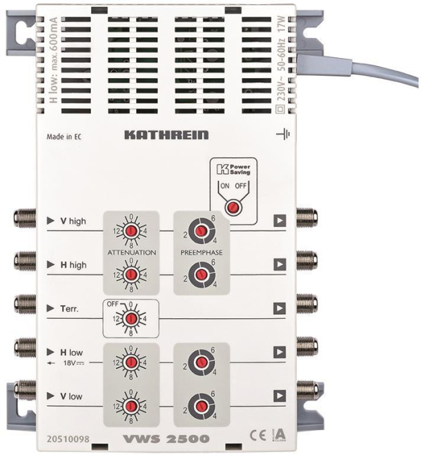 KATH Multischalter- VWS 2500 Verteilnetzverstärker,5 Verstärker