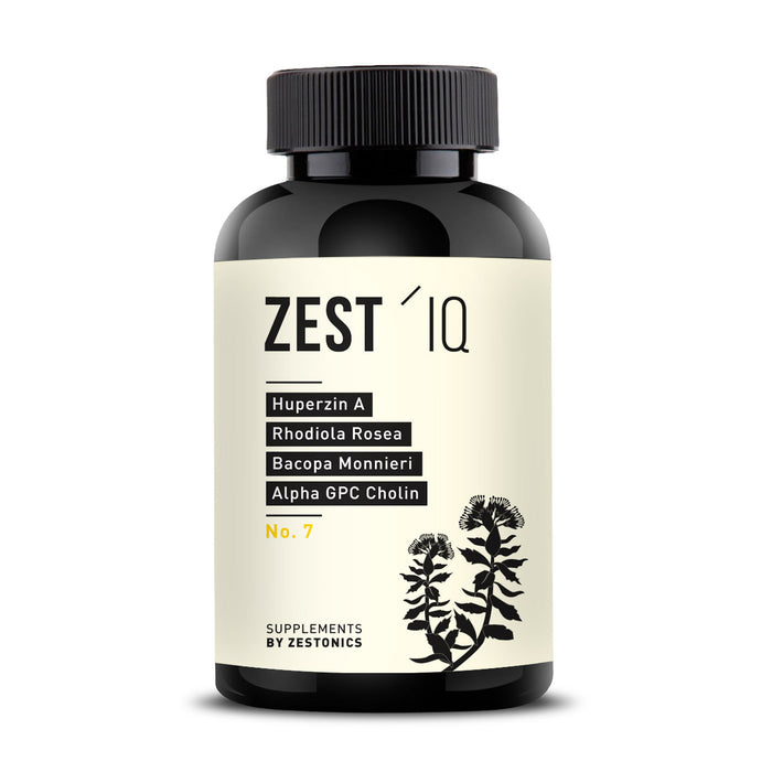 ZEST'IQ – Bacopa + Rhodiola + L-Theanin + Alpha-GPC – 120 Kapseln