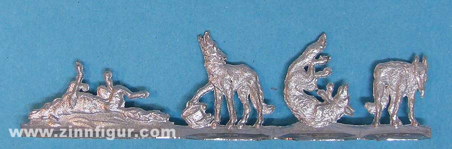Berliner Zinnfiguren 4 Wölfe