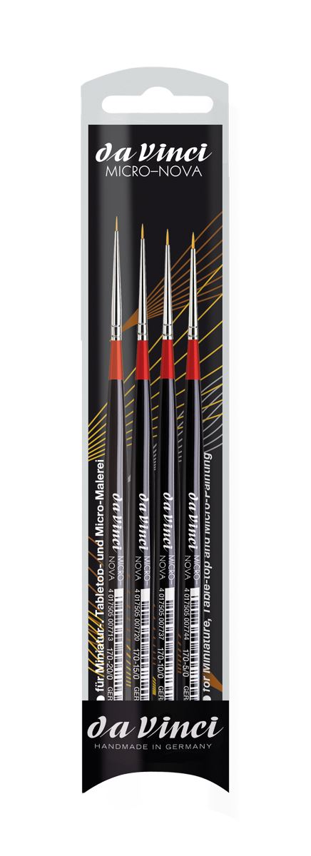 da Vinci Pinsel Micro-Nova, Set mit je 1 x -20, -15, -10, -5