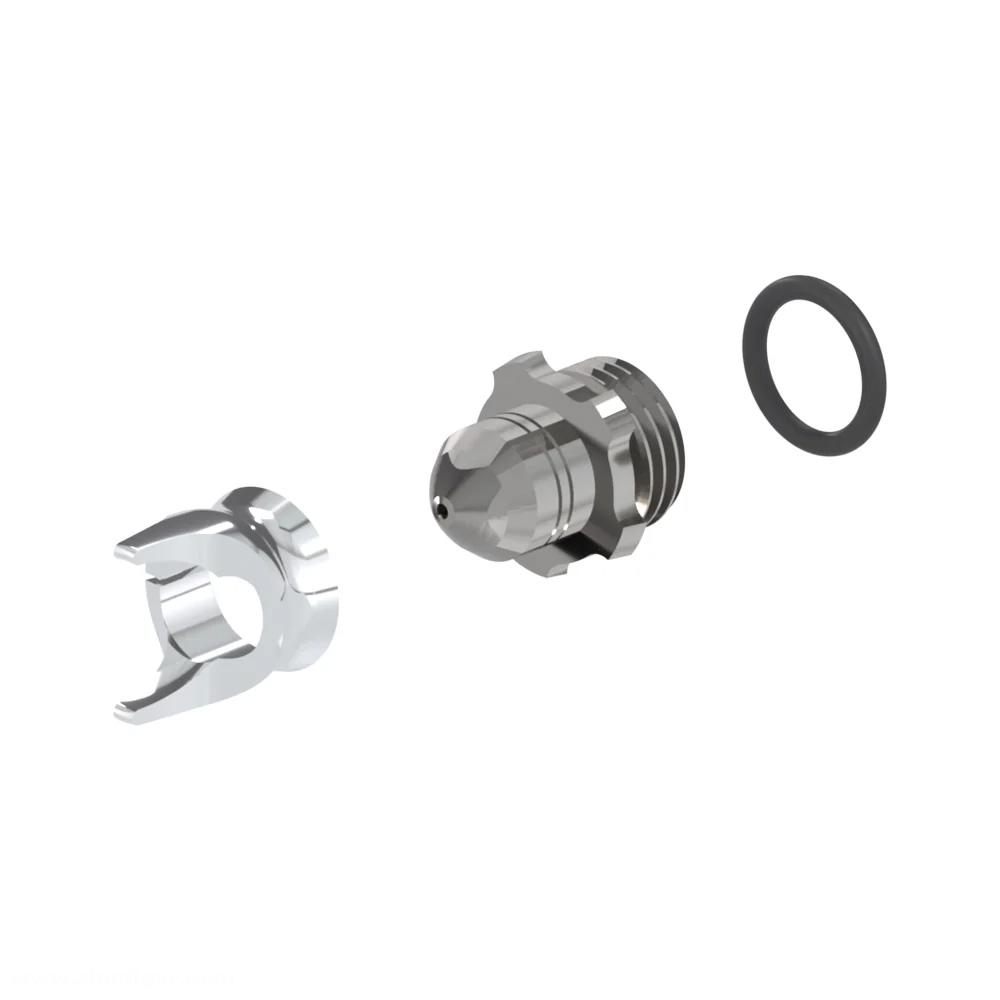 Harder & Steenbeck FineLine Edelstahl Luftkopf 0,25mm mit O-Ring und Nadelkappe für Giraldez INFINITY MkII