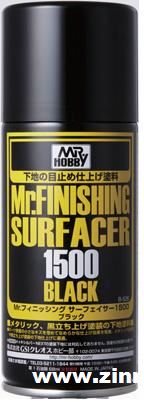 Gunze Sangyo - Mr. Hobby Grundierungsspray: Mr. Finishing Surfacer 1500 Schwarz 170 ml (Spray)