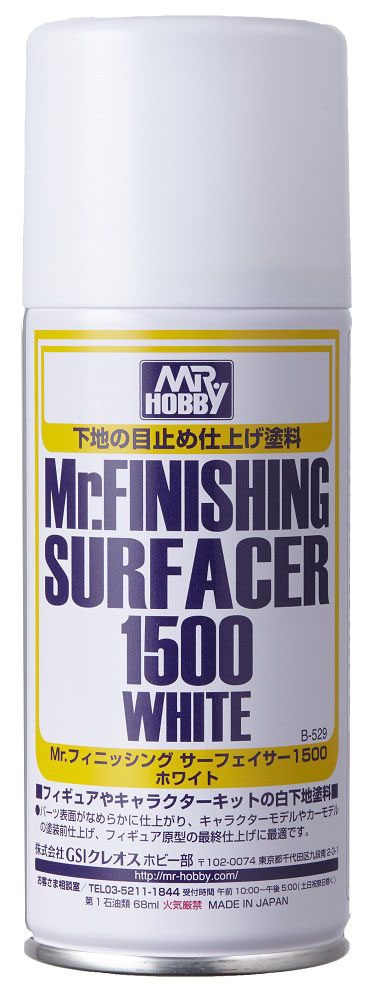 Gunze Sangyo - Mr. Hobby Grundierungsspray: Mr. Finishing Surfacer 1500 Weiß 170 ml
