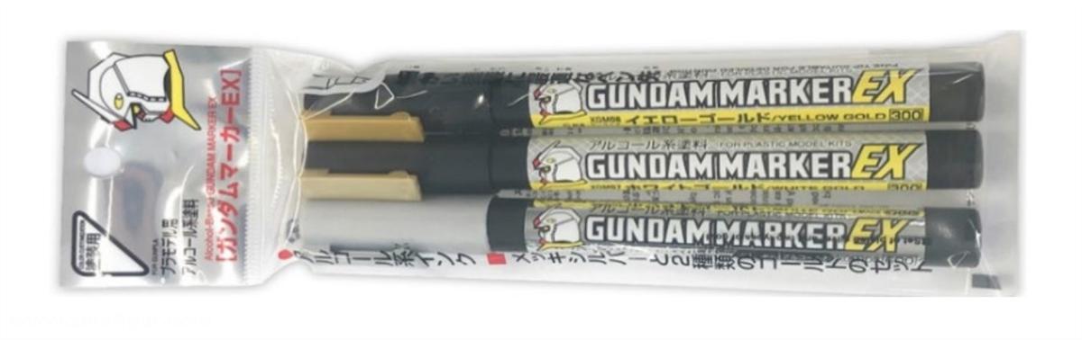 Gunze Sangyo - Mr. Hobby Gundam Marker EX Series Gold & Silber Set