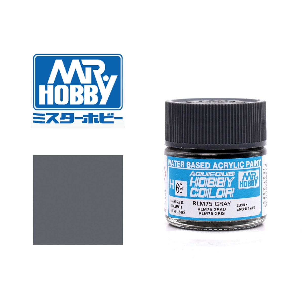 Gunze Sangyo - Mr. Hobby Grau RLM 75 - seidenmatt