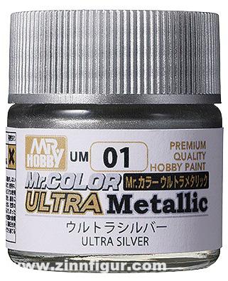 Gunze Sangyo - Mr. Hobby Mr. Color Ultra Metallic Colors II - Ultra Silver