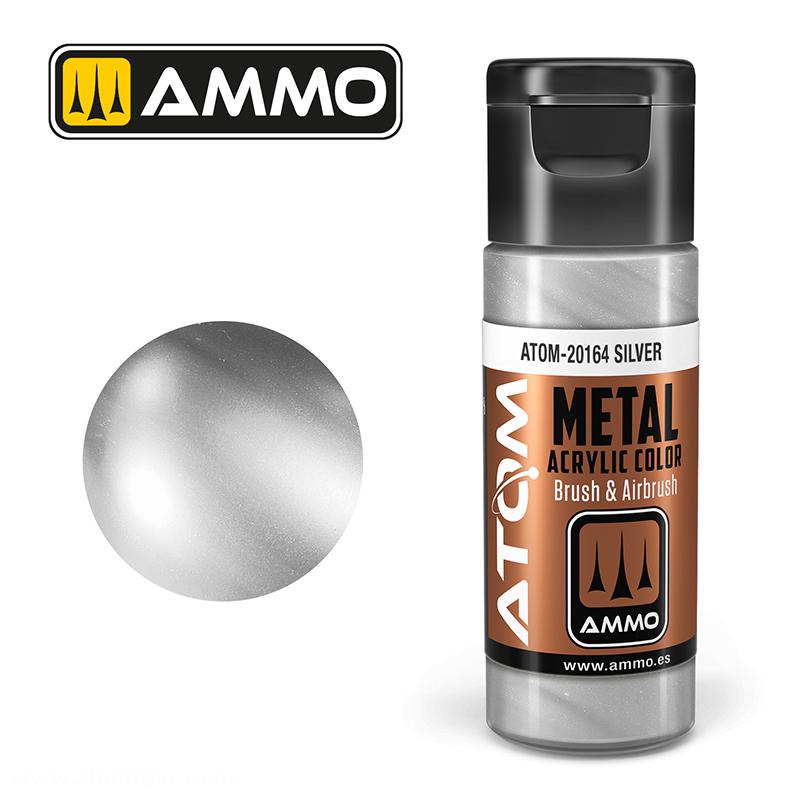 AMMO by Mig Jimenez ATOM METALLIC Silber