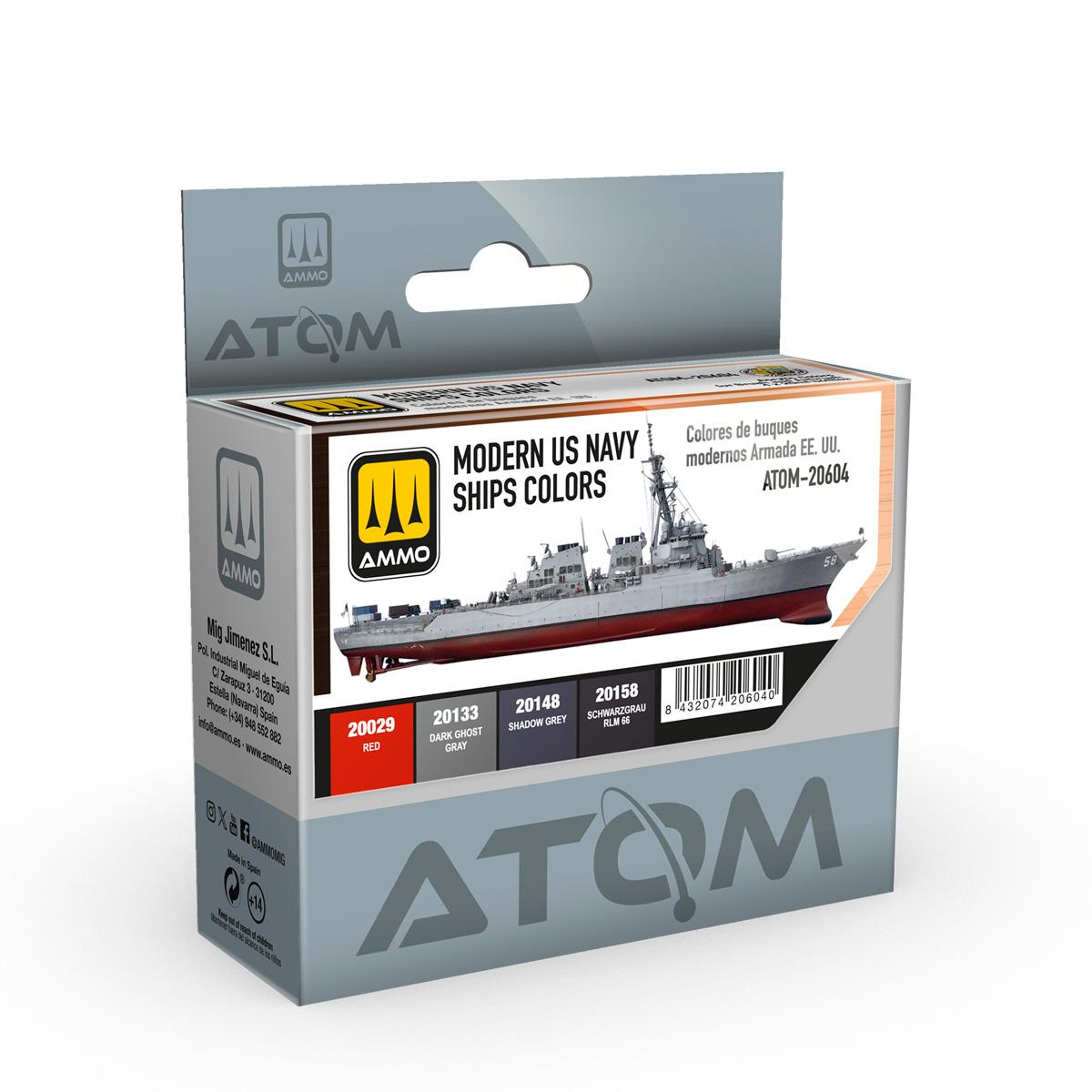 AMMO by Mig Jimenez ATOM Modern US Navy Ships Colors Set